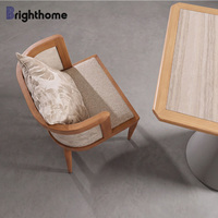 Ensemble de table et chaises de jardin en aluminium pour terrasse, balcon, restaurant, mobilier d'extérieur de la marque Brighthome Factory
