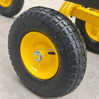 Chariot de jardin en acier robuste de 1200 lb, chariot utilitaire en métal, chariot de jardin en acier à mailles, chariot 2 en 1 pour jardin, ferme, cour