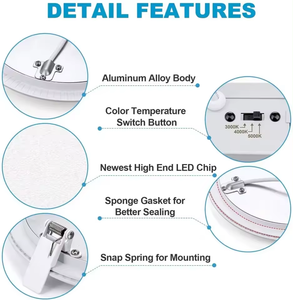 Tuya ứng dụng 4 inch 10W thông minh Wifi điều khiển RGB + CCT bề mặt được gắn dẫn ánh sáng Trần Slim LED Bảng điều chỉnh ánh sáng - Product Image 4