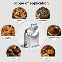 Custom Printed Eight Side Seal Flat Bottom Pouches, High Barrier Bags for Instant Oatmeal Cereal, Custom Logo Printing