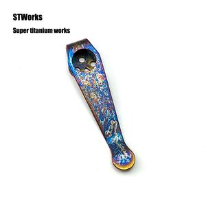 ไทเทเนียม Spider C81 คลิปหลัง ใบมีดไทเทเนียม คลิปหลังสําหรับ <span class=keywords><strong>Spyderco</strong></span> กองทัพ 2 - Product Image 3