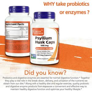 Extracto de Cáscara de Psyllium Premium, 200 Cápsulas, Apoyo para la Salud Digestiva, Prebióticos para Adultos, Suplemento de Cáscara de Psyllium - Product Image 3