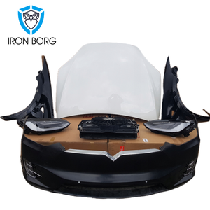 Per il 2015-2022 <span class=keywords><strong>Tesla</strong></span> <span class=keywords><strong>Model</strong></span> <span class=keywords><strong>X</strong></span> MX gruppo paraurti anteriore parafango pannello ala cappuccio fari a LED fari ventola di raffreddamento del radiatore fari - Product Image 5