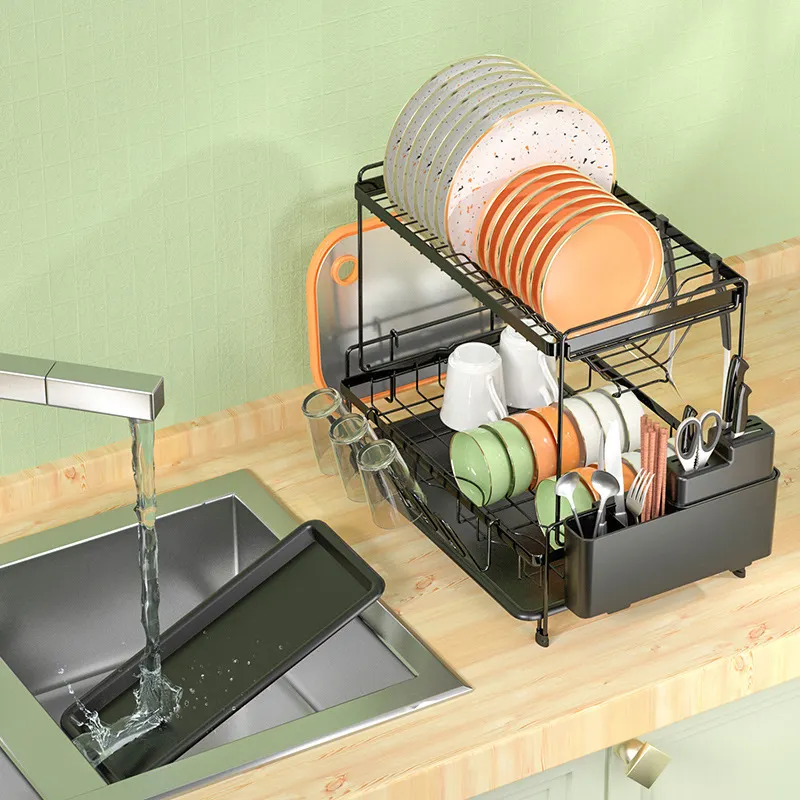 ODM Service Hot Sale Stainless Steel Sink Drain Rack Kitchen Shelf Bowl Dish Cutlery Drying Storage Rack