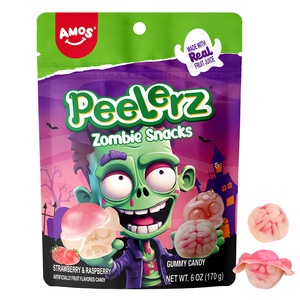 Caramelle Gommose Creativi <span class=keywords><strong>di</strong></span> <span class=keywords><strong>Halloween</strong></span> Amos Peelerz, a Forma <span class=keywords><strong>di</strong></span> Parti del Corpo Pelabili, Gusto Lampone e Fragola, Vendita all'Ingrosso - Product Image 1