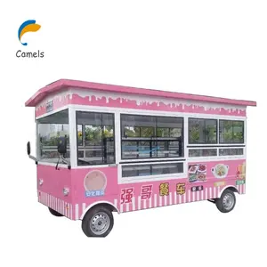 Electric Street Food Kiosk Cart Food Cooking Carts Mobile Ice Cream Truck