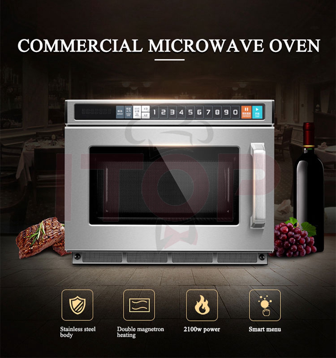 Forno A Microonde Multifunzionale Commerciale 1700W/2100W Forno A Microonde  Di Grande Potenza Da 17 Litri IT-MW0-17W/21W | Guangzhou Itop Kitchen  Equipment Co., Ltd.
