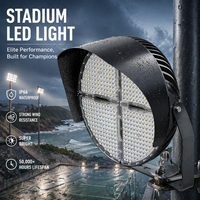 Projecteurs de stade 600W 5000K 240000lm, éclairage sportif de type projecteur, projecteurs LED 1500W pour mât élevé, 100-277VAC 60 °