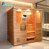 Ruang Sauna Tradisional Gaya Finlandia Klasik Fanlan Dengan Pemanas Sauna Batu untuk Pengalaman Terapi Kesehatan Otentik