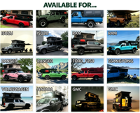 Kits de conversion de camionnettes pleine grandeur tout-terrain avec toit rigide et plateau plat, fourgons à quatre roues, camping-cars, caravanes et remorques