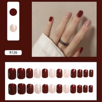 Fournisseurs de faux ongles carrés français portables en lots, ensembles d'ongles artificiels réutilisables personnalisés, sources de vente en gros d'ongles