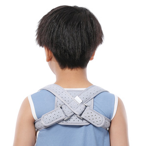 Child Clavicle Support Brace Grey Breathable Shoulder Back Orthosis For Scapular Fracture Fixation - Product Image 1