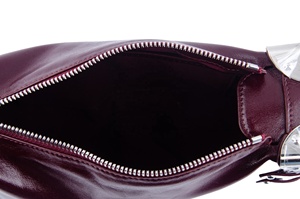 Pochette Vintage bordeaux in vera pelle con angoli in metallo, borsa a tracolla da donna con cinturino, server OEM & ODM - Product Image 4