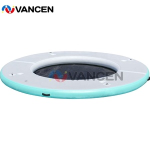 منصة حوض فاخرة حصائر مياه قابلة للنفخ 10 أقدام حوض عائم قابل للنفخ للشاطئ / البحيرة / حمام السباحة يشمل مضخة يدوية - Product Image 3