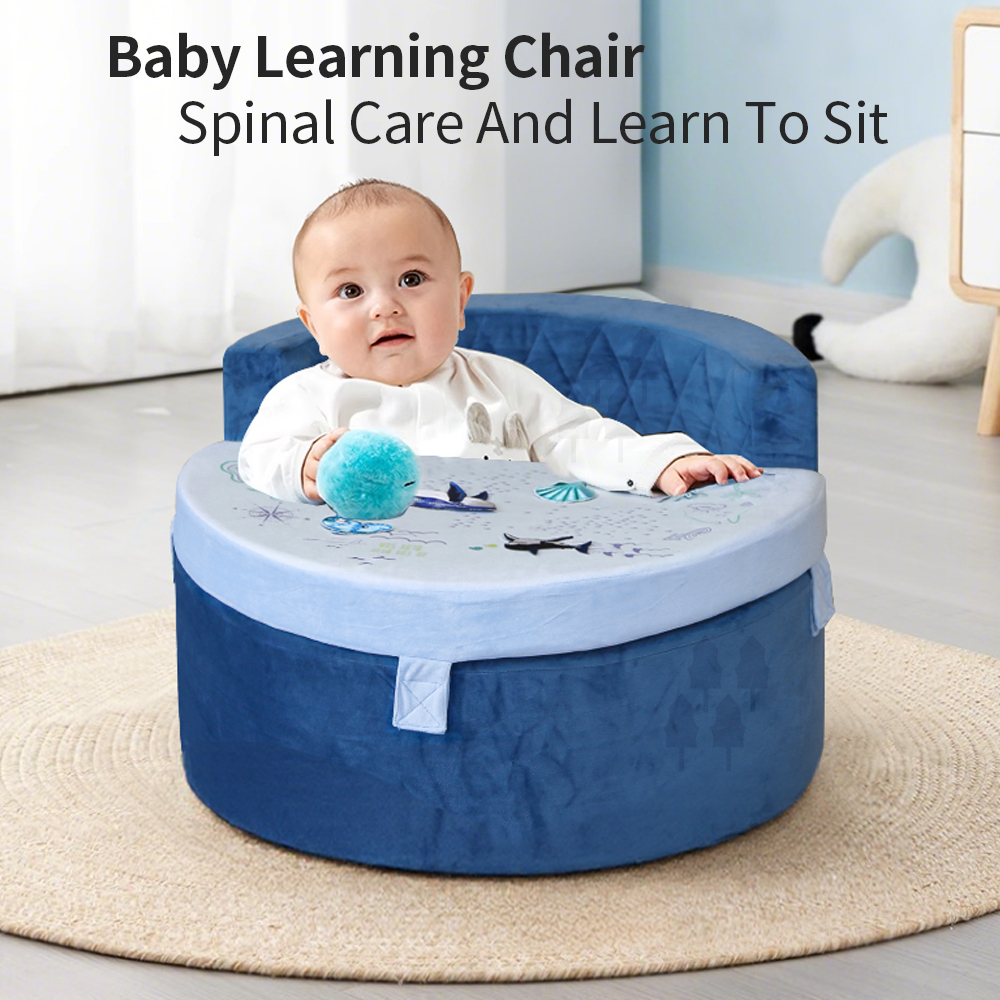 Cute Folding Baby Dining Chair – Modern Cushioned Cartoon Chair with Safe Design for Bedroom & Kids’ Spaces - View 2