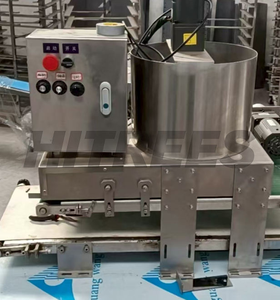 Máquina automática para cubrir pizzas: hilo dental para <span class=keywords><strong>carne</strong></span>/queso/sal/aspersor <span class=keywords><strong>de</strong></span> especias con control PLC para panadería - Product Image 6