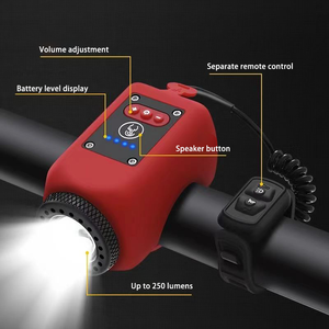 Luci <span class=keywords><strong>per</strong></span> Bicicletta IPX5 Impermeabili <span class=keywords><strong>per</strong></span> Guida Notturna, <span class=keywords><strong>Clacson</strong></span> Elettronico 110db <span class=keywords><strong>per</strong></span> Mountain Bike, Faro Anteriore LED USB con <span class=keywords><strong>Clacson</strong></span> - Product Image 2