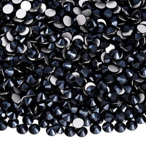 OLeeya Factory - Vente en gros de cristaux noirs à fixation à froid et à chaud, pierres précieuses en verre à dos plat, strass pour vêtements - Product Image 4