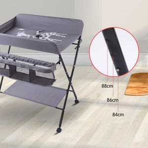 <span class=keywords><strong>Table</strong></span> à <span class=keywords><strong>langer</strong></span> en bambou pliable de haute qualité pour bébés Vente chaude <span class=keywords><strong>Baignoire</strong></span> Bouclier de confidentialité Tiroirs pour 0-12 mois - Product Image 6