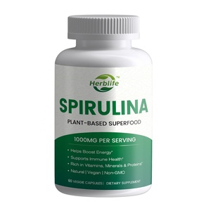 Cápsulas de Espirulina en Polvo Puro, Suplementos, Venta Caliente, OEM ODM - Product Image 1
