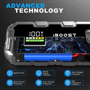 Démarreur de <span class=keywords><strong>batterie</strong></span> de voiture portable 16000mAh, 45W 12V, Power Bank 2000A - Product Image 4