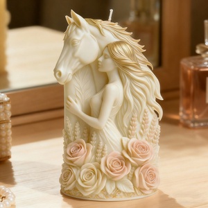 Moule en silicone TangChu Rose Chevalière et Licorne pour bougies et bijoux, compatible four, fabriqué au Guangdong - Product Image 2