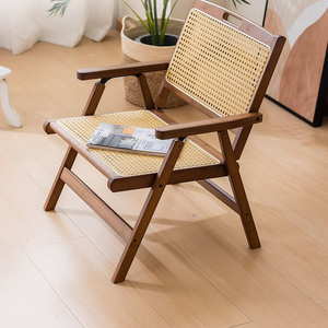 Chaise de salle à manger en bois massif de haute qualité, revêtement en rotin, écologique, pliable, design moderne pour la maison, le bureau, la salle à manger ZN 544 - Product Image 4