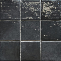 P97YC08 Nouveauté 2026 Carreaux de Mosaïque Azulejo Carrés Personnalisés 300*300mm Style Noir Brillant 30*30 Carrelage en Porcelaine Émaillée Effet Marbre