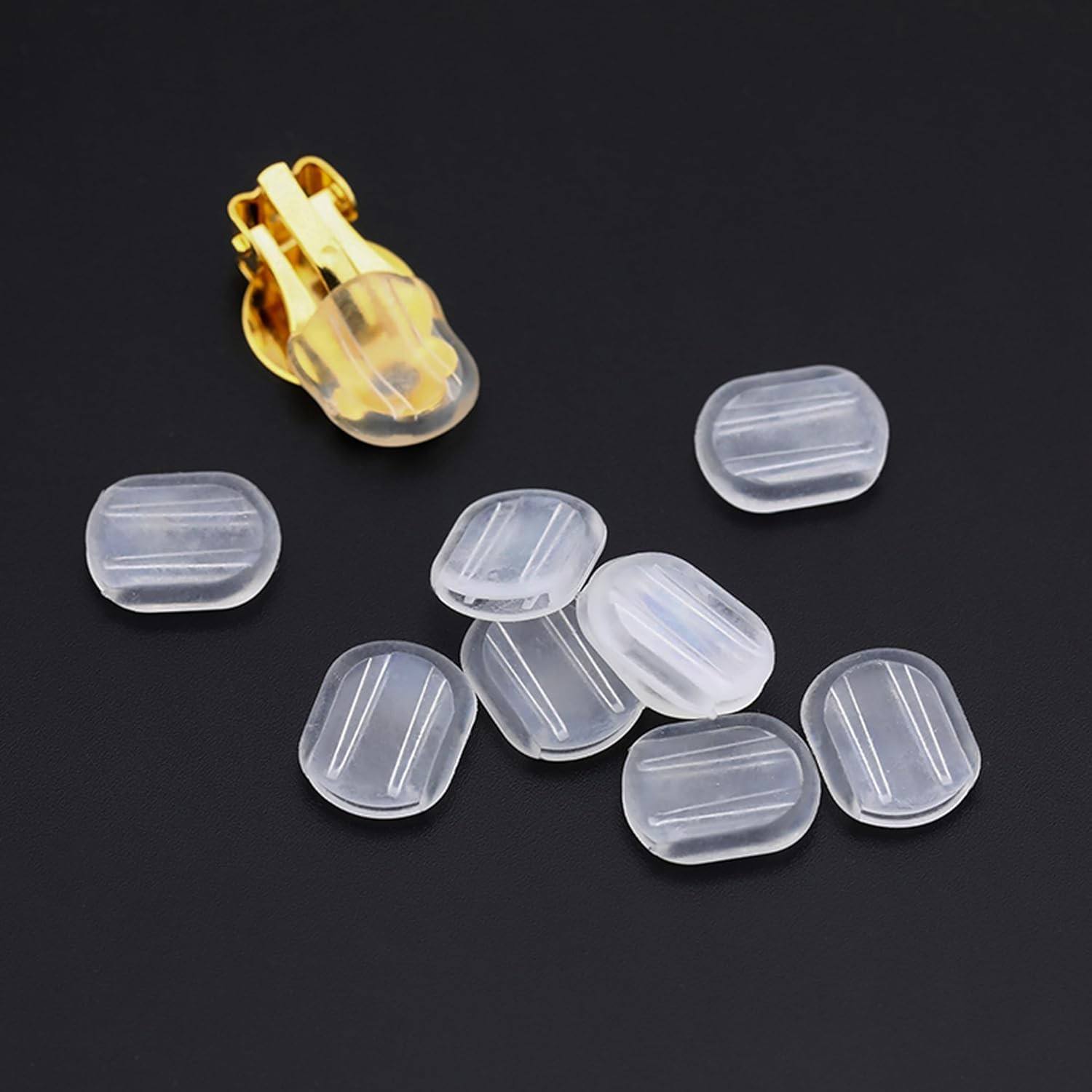 Wholesale Hot Sale 60pcs Clear Earring Pads,Soft Silicone Comfortable  Earring Pads Backs Replacements for Clip on Earrings