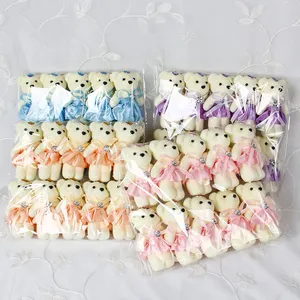 10 adet sevimli küçük oyuncak ayı tasarım buket mezuniyet hediyesi ayı bebekler çiçek ambalaj malzemeleri