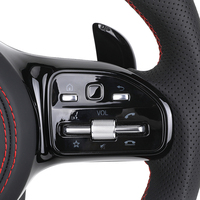 Volant en cuir perforé noir style carbone pour W213 C238 W463 W464 W222 C217 CLS C257 W205 C63 AMG