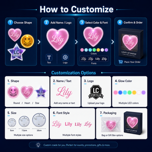 Badge LED lumineux personnalisé en <span class=keywords><strong>plastique</strong></span> pour l'identification, idéal pour les conférences et les salons professionnels - Product Image 5