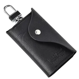 Custom compact leather car key holder wallet key case