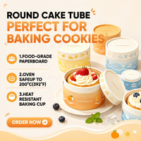 Vente en gros de boîtes en papier rondes écologiques de luxe pour gâteaux au fromage, biscuits, cupcakes, pâtisseries, emballages cadeaux avec fenêtre