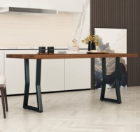Pieds de Table style industriel en acier forgé, 6 pièces, cadre métallique, idéal pour un bureau, une salle à manger, un café ou une salle à manger