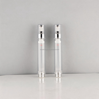Flacon applicateur professionnel innovant en forme de seringue de 10 ml et 5 ml avec bille massante sous vide pour essence contour des yeux et formule cosmétique