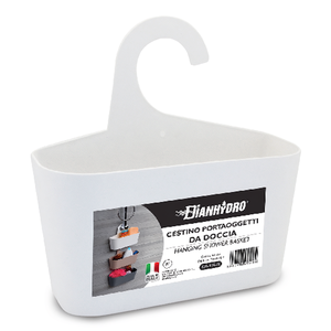 Cesta de ducha colgante Dianhydro, de plástico blanco, con gancho para colgar en el baño - Product Image 3