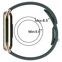 Correa de Reloj de Silicona de Color Sólido con Hebilla de Acero Inoxidable 10/9/8 de Buena Calidad para Smart Band con Estuche, 21 Colores