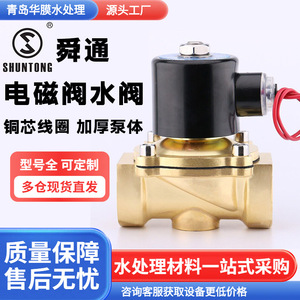 Vanne solénoïde Shun 1/2 po en laiton normalement fermée pour le contrôle de l'eau 24V DC 20W Interrupteur de pipeline - Product Image 5