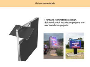 Bảng quảng cáo <span class=keywords><strong>LED</strong></span> hai mặt có thể tùy chỉnh với cấu hình mô-đun và tỷ lệ tương phản 100000:1 cho lưu lượng truy cập cao - Product Image 5