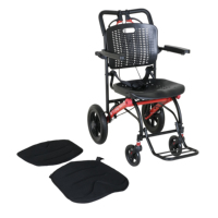 Fauteuil roulant manuel pliable léger de haute qualité pour l'extérieur, adapté aux voyages en avion, pour personnes handicapées