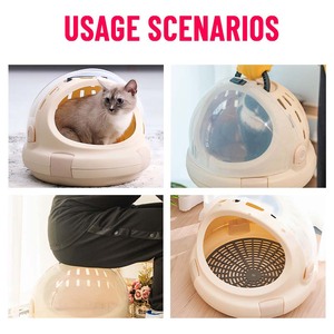 Sac de <span class=keywords><strong>transport</strong></span> multifonctionnel et écologique pour <span class=keywords><strong>animaux</strong></span> de compagnie (chats et chiens) <span class=keywords><strong>en</strong></span> plastique souple, avec design capsule spatiale - Product Image 3