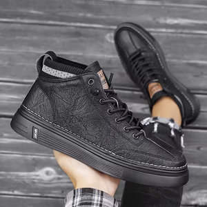 2025 New Men's Shoes Fashion Leather Sneakers EVA Insole Running Casual Shoes Versatile Youth Student Trendy Flat board shoes - Product Image 3