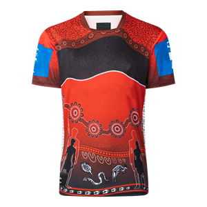 Conception personnalisée brodée pour enfants Tailles Femmes Hommes Indigenous <span class=keywords><strong>Rugby</strong></span> League <span class=keywords><strong>T</strong></span> <span class=keywords><strong>Shirt</strong></span> <span class=keywords><strong>Australie</strong></span> Football Team Jerseys - Product Image 6