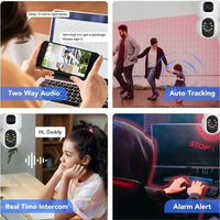Offre Spéciale caméra de sécurité à domicile 4mp HD vidéo WiFi intelligent intérieur détecteur de suivi de mouvement Vision nocturne double objectif caméra sans fil