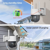16-Kanal-Funksystem mit Solarstrom 3W 7500mA Akku WLAN Kamera 16-Kanal NVR Kit PTZ-Kamera CCTV-System