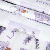 Pas de tarif décoratif violet lavande PVC nappe imperméable flanelle soutenu salle à manger maison fête linge de Table