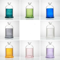 Vente en gros de couvercles en verre d'aromathérapie Tasse à bougies en verre avec huile essentielle Verres en pierre d'encens Bougeoir
