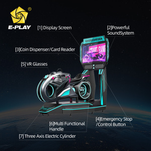 Cockpit de simulation de course VR 9D Eplay pour intérieur avec siège à mouvement, jeu d'arcade moto et casque de jeu VR 360 - Product Image 3