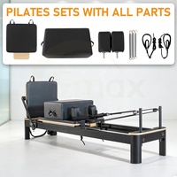 Machine de Pilates Reformer à mouvement silencieux et facile, best-seller, avec revêtement en cuir de haute qualité pour studios de yoga et salles de sport
